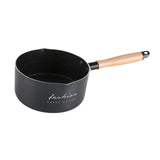 Maxbell Milk Pan Boiling Pot Melting Butter Soup Pot for RV Travel Breakfast Outdoor Black