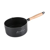 Maxbell Milk Pan Boiling Pot Melting Butter Soup Pot for RV Travel Breakfast Outdoor Black