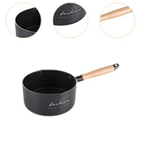 Maxbell Milk Pan Boiling Pot Melting Butter Soup Pot for RV Travel Breakfast Outdoor Black