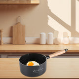 Maxbell Milk Pan Boiling Pot Melting Butter Soup Pot for RV Travel Breakfast Outdoor Black