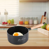 Maxbell Milk Pan Boiling Pot Melting Butter Soup Pot for RV Travel Breakfast Outdoor Black