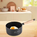 Maxbell Milk Pan Boiling Pot Melting Butter Soup Pot for RV Travel Breakfast Outdoor Black