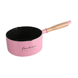 Maxbell Milk Pan Boiling Pot Melting Butter Soup Pot for RV Travel Breakfast Outdoor Pink