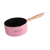 Maxbell Milk Pan Boiling Pot Melting Butter Soup Pot for RV Travel Breakfast Outdoor Pink