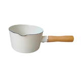 Maxbell Enamel Milk Pot 500ml Non Stick Heating Milk Chocolate Melt Pan Porridge Pot