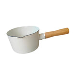 Maxbell Enamel Milk Pot 500ml Non Stick Heating Milk Chocolate Melt Pan Porridge Pot