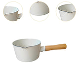 Maxbell Enamel Milk Pot 500ml Non Stick Heating Milk Chocolate Melt Pan Porridge Pot
