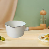 Maxbell Enamel Milk Pot 500ml Non Stick Heating Milk Chocolate Melt Pan Porridge Pot