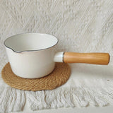 Maxbell Enamel Milk Pot 500ml Non Stick Heating Milk Chocolate Melt Pan Porridge Pot