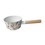 Maxbell Small Enamel Milk Pot Multifunctional Soup Pot for Kitchen Stove Top Cooking
