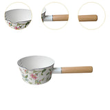 Maxbell Small Enamel Milk Pot Multifunctional Soup Pot for Kitchen Stove Top Cooking