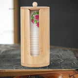 Maxbell Bathroom Cup Dispenser Container Swab Ball Holder Rinsing Cups Organzier