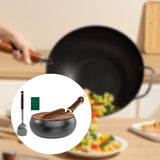 Maxbell Wok Pan 9.45 “ Wok Cooking Pan Multipurpose Flat Bottom Traditional Cookware