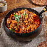 Maxbell Iron Wok Universal Sautee with Wood Handle Round Bottom Pot for Home Kitchen without cover