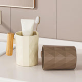 Maxbell Toothbrush Holder Reusable Bathroom Cup for Girls Boys Friends Birthday Gift Creamy