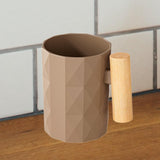 Maxbell Toothbrush Holder Reusable Bathroom Cup for Girls Boys Friends Birthday Gift Brown