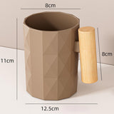 Maxbell Toothbrush Holder Reusable Bathroom Cup for Girls Boys Friends Birthday Gift Brown
