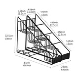 Maxbell Coffee Syrup Rack Sturdy Space Saving Iron Wire Cosmetic Fridge Organization 2 rows