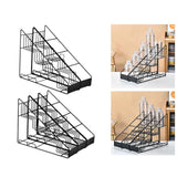 Maxbell Coffee Syrup Rack Sturdy Space Saving Iron Wire Cosmetic Fridge Organization 2 rows