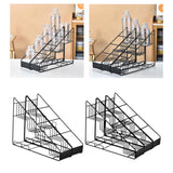 Maxbell Coffee Syrup Rack Sturdy Space Saving Iron Wire Cosmetic Fridge Organization 2 rows