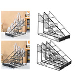 Maxbell Coffee Syrup Rack Sturdy Space Saving Iron Wire Cosmetic Fridge Organization 2 rows