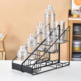 Maxbell Coffee Syrup Rack Sturdy Space Saving Iron Wire Cosmetic Fridge Organization 2 rows