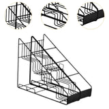 Maxbell Coffee Syrup Rack Sturdy Space Saving Iron Wire Cosmetic Fridge Organization 2 rows