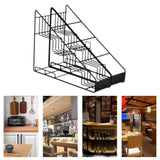Maxbell Coffee Syrup Rack Sturdy Space Saving Iron Wire Cosmetic Fridge Organization 2 rows