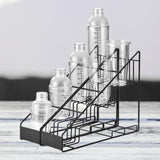 Maxbell Coffee Syrup Rack Sturdy Space Saving Iron Wire Cosmetic Fridge Organization 2 rows
