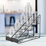 Maxbell Coffee Syrup Rack Sturdy Space Saving Iron Wire Cosmetic Fridge Organization 2 rows
