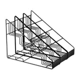 Maxbell Coffee Syrup Rack Sturdy Space Saving Iron Wire Cosmetic Fridge Organization 3 rows