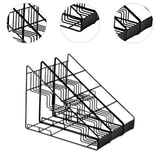 Maxbell Coffee Syrup Rack Sturdy Space Saving Iron Wire Cosmetic Fridge Organization 3 rows