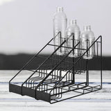 Maxbell Coffee Syrup Rack Sturdy Space Saving Iron Wire Cosmetic Fridge Organization 3 rows