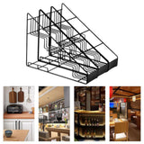 Maxbell Coffee Syrup Rack Sturdy Space Saving Iron Wire Cosmetic Fridge Organization 3 rows