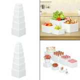 Maxbell Food Display Stand Cube Display Nesting Riser for Brunch Collectible Jewelry 6Pcs