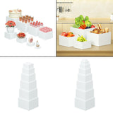 Maxbell Food Display Stand Cube Display Nesting Riser for Brunch Collectible Jewelry 6Pcs