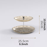 Maxbell Dry Fruit Organizer Multifunctional Candy Box for Party Thanksgiving Wedding amber 2 floor