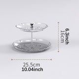 Maxbell Dry Fruit Organizer Multifunctional Candy Box for Party Thanksgiving Wedding clear 2 floor