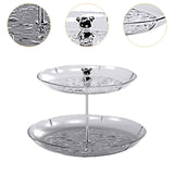 Maxbell Dry Fruit Organizer Multifunctional Candy Box for Party Thanksgiving Wedding clear 2 floor