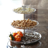 Maxbell Dry Fruit Organizer Multifunctional Candy Box for Party Thanksgiving Wedding clear 3 floor