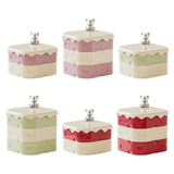 Maxbell Rotation Divided Serving Tray with Lid Snack Tray for Chinese New Year Treat Pink 2 Tier