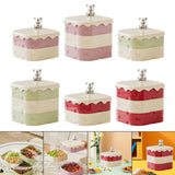 Maxbell Rotation Divided Serving Tray with Lid Snack Tray for Chinese New Year Treat Pink 2 Tier