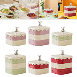 Maxbell Rotation Divided Serving Tray with Lid Snack Tray for Chinese New Year Treat Pink 2 Tier