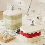 Maxbell Rotation Divided Serving Tray with Lid Snack Tray for Chinese New Year Treat Pink 2 Tier