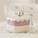 Maxbell Rotation Divided Serving Tray with Lid Snack Tray for Chinese New Year Treat Pink 2 Tier