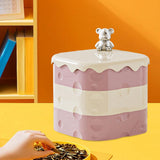 Maxbell Rotation Divided Serving Tray with Lid Snack Tray for Chinese New Year Treat Pink 3 Tier