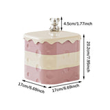 Maxbell Rotation Divided Serving Tray with Lid Snack Tray for Chinese New Year Treat Pink 3 Tier