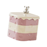 Maxbell Rotation Divided Serving Tray with Lid Snack Tray for Chinese New Year Treat Pink 3 Tier