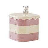Maxbell Rotation Divided Serving Tray with Lid Snack Tray for Chinese New Year Treat Pink 3 Tier
