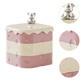 Maxbell Rotation Divided Serving Tray with Lid Snack Tray for Chinese New Year Treat Pink 3 Tier
